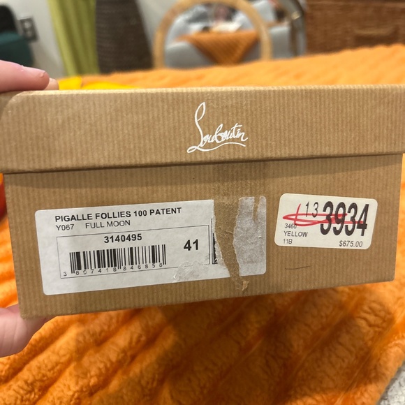 Yellow Patent Pigalle Follies 100 size 41 - Picture 5 of 5